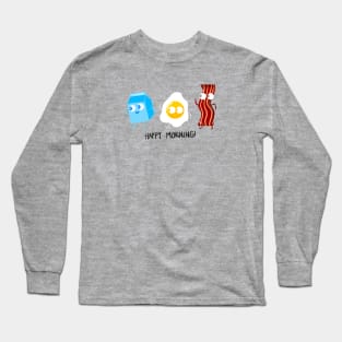 Cute breakfast food for a happy morning Long Sleeve T-Shirt